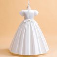thumbnail image 4 of RXIRUCGD 2025 Vêtements d'Été pour Enfants Robe pour Enfants Couleur Unie Satin Robe Princesse Fête d'Anniversaire Mode Spectacle Robe Piano, 4 of 8
