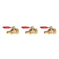 thumbnail image 1 of mmirethe Various Type Ball Valve Threaded Brass Ball Valve 16mm 8mm Red 3Set, 1 of 6