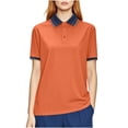 thumbnail image 2 of SYMOID Polo Unisexe Uni à Manches Courtes pour Usage Décontracté et Extérieur, Orange, Taille 4TG, 2 of 8