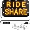 thumbnail image 1 of LED Light Sign For Car 7.5 X 4.5 Inch Windshield LED Car Sign With Suction Cups Text Led Light For Ride Driver, 1 of 1