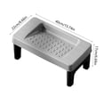 thumbnail image 3 of Toilet Step Stool for Squatting, Plastic Footrest with Foldable, Stackable Design, Non-Slip, Versatile Potty Assistance for Home and Bathroom Use, White/Gray/Blue, 40x22x17 cm, 3 of 6
