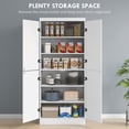thumbnail image 4 of HOMCOM Armoire de Rangement pour Garde-Manger de Cuisine, Garde-Manger à 6 Niveaux avec 4 Portes, Blanc, 4 of 10