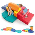 thumbnail image 1 of Gymax 10 Pieces Foam Climbing Blocks Set w/ PU Leather Surface for 1-3 Years Old, 1 of 10