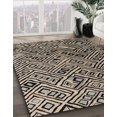 thumbnail image 3 of Ahgly Company Tapis d'Intérieur Lavables en Machine, Carrés Abstraits, Noir, 5' Carré, 3 of 7
