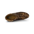 thumbnail image 4 of Unique Bargains Women's Side Zipper Block Heel Ankle Boots Leopard 9, 4 of 8