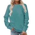 thumbnail image 1 of hotojiny Workout Tops for Women Plus Size Long Sleeve Crewneck Sweatshirt Oversized Lightweight Basic Pullover Fall 2025, 1 of 4