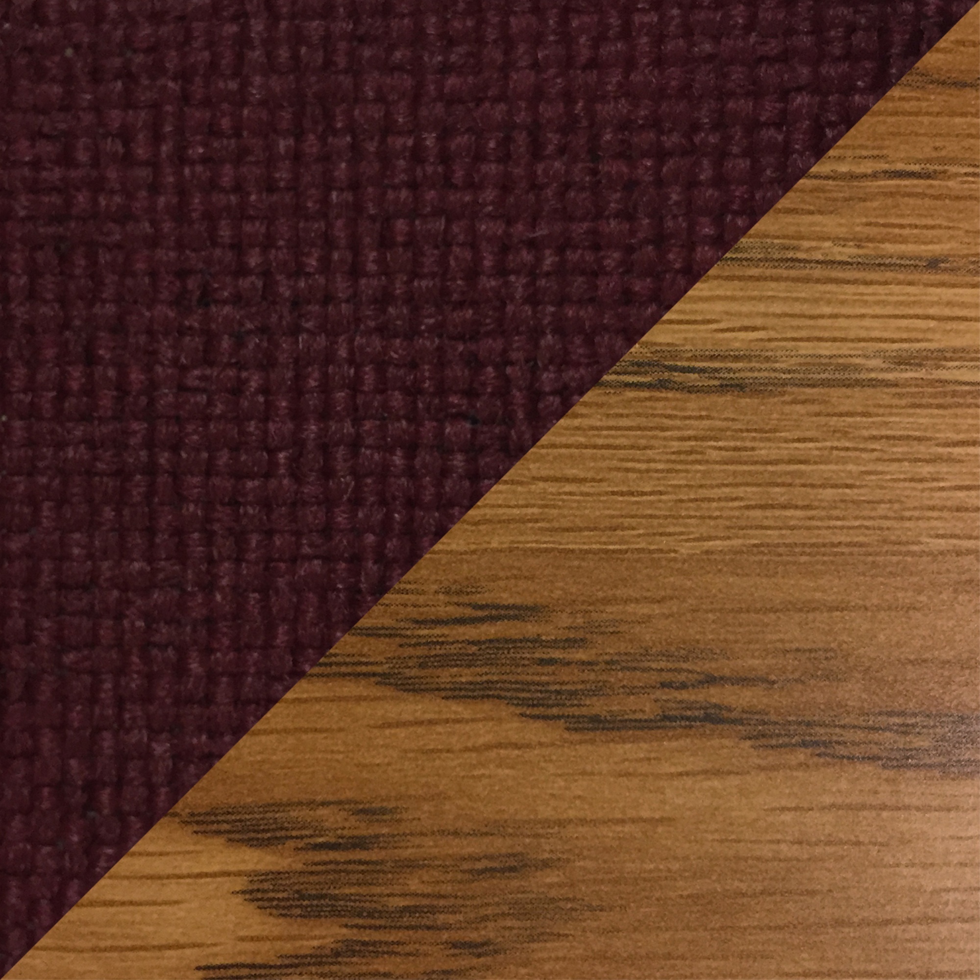 Wooden Mallet Valley Collection Armless Guest Chair, Standard Leg, Cabernet Burgundy, Medium Oak
