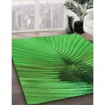 thumbnail image 3 of Ahgly Company Tapis d'Aire Rectangulaire Transitionnel Vert pour Intérieur, Lavable à la Machine, 6 Pieds x 9 Pieds, 3 of 7