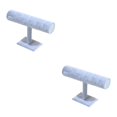 thumbnail image 2 of Shengyu Elegant Bracelet Holder Storage Rack T Bar Durable Display for Bangle Necklace Watch Grey 23 x 7 x 15CM 2Set, 2 of 6