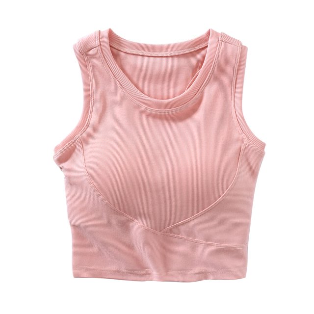 SwiftWear Womens U Back Sports Shaping Bras Padded High Neck Crop Workout Cotton Tank Tops