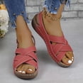 thumbnail image 1 of Mefallenssiah Women'S New Summer Plus-Size Solid Color Wedge Fish Mouth Platform Sandals, 1 of 1