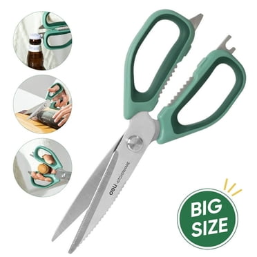Deli Ciseaux de Cuisine pour Usage Général, Ciseaux à Viande de Cuisine Robustes, Ciseaux Multifonctions en Acier Inoxydable, Ciseaux de Cuisson Allant au Lave-Vaisselle pour Aliments Poulet Volaille Poisson Pizza Herbes Cuisson