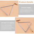 thumbnail image 3 of 2-Pack Triangle Hand Percussion with Strikers, Orff Percussion Set for Kids, Steel Triangle Percussion Instrument with Strikers, Set of 2, 3 of 6