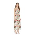 thumbnail image 2 of Robe Maxi à Imprimé Floral Hawaïen Luau pour Femme, Encolure Cœur, m Pastel Coucher de Soleil Néon, 2 of 5