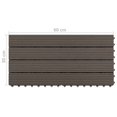thumbnail image 4 of vidaXL Tuiles de Terrasse 6 Pcs WPC 60x30 cm 1,08 M2 Brun Foncé, 4 of 4