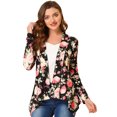 thumbnail image 1 of INSPIRE CHIC Cardigan Ouvert à Manches Longues à Imprimé Léopard pour Femme Noir Rose P, 1 of 1