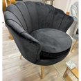 thumbnail image 4 of Heavenly Collection Lot de 2 Fauteuils d'Appoint Velours pour Salon Chambre Coiffeuse, Noir, Style Glamour, 4 of 8