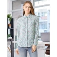 thumbnail image 2 of INSPIRE CHIC Women's Button Down Long Sleeve Ditsy Floral Shirt, 2 of 6
