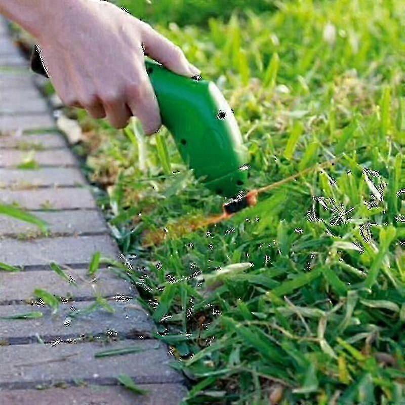 Cordless Electric Grass Trimmer, Handheld Lawn Mower for Garden, Mini Portable Weed Cutter with Battery