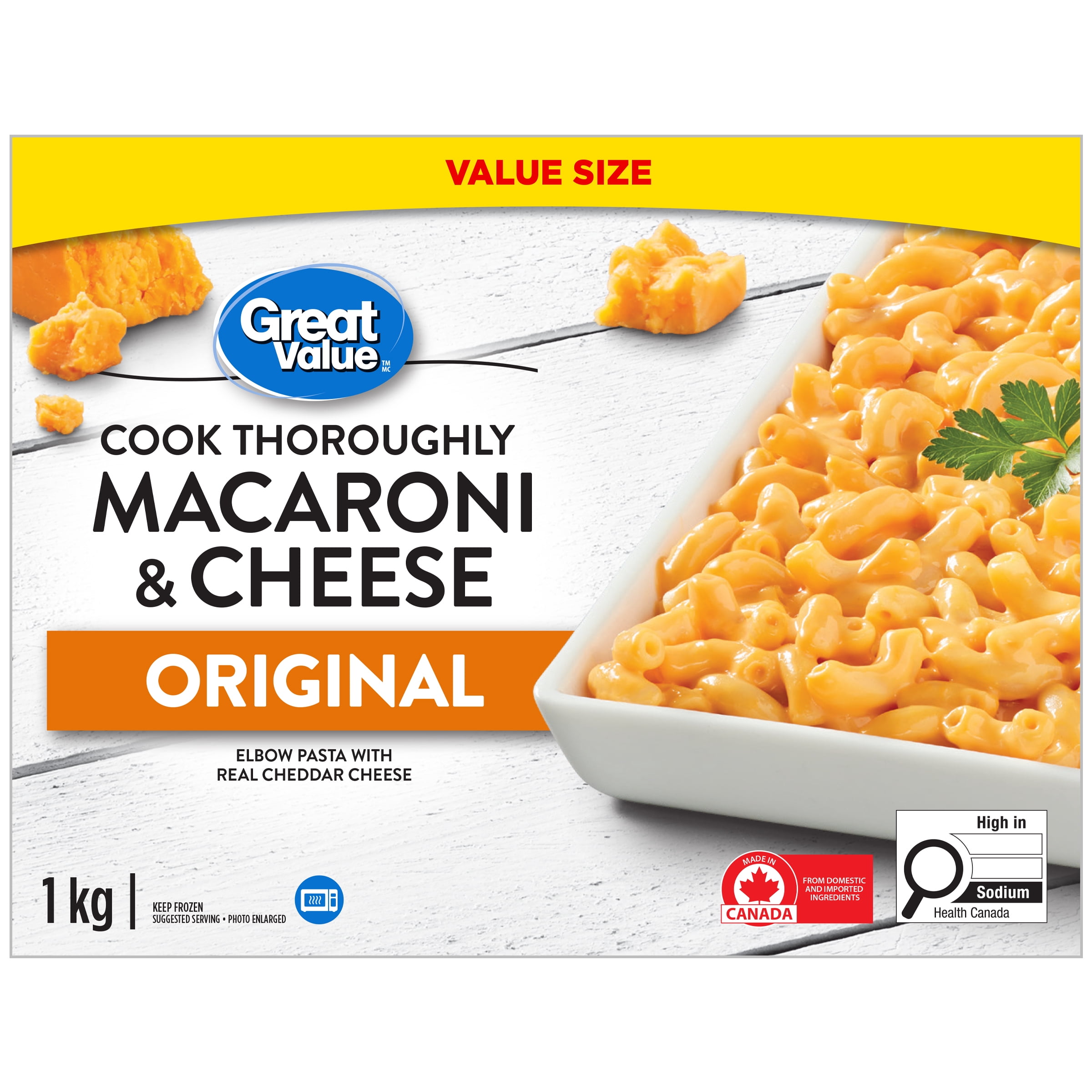 Great Value Original Macaroni & Cheese, 1 kg