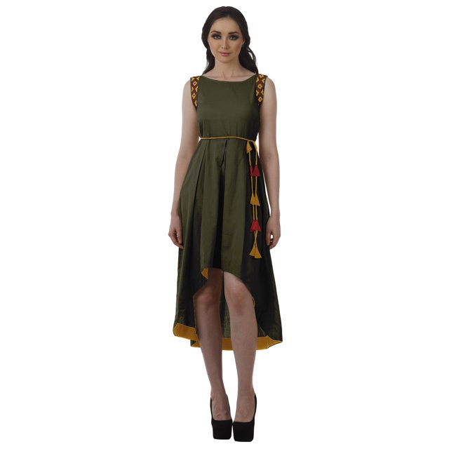 Moomaya Robes Asymétriques Femmes Décontractées Longues Sans Manches Robes de Soirée