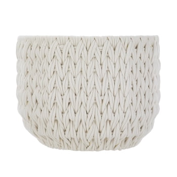 Better Homes & Gardens Extra Large White Woven Rope Decorative Storage Basket, 18.9 in x 14.96 in