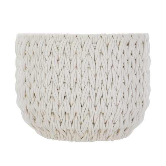 Better Homes & Gardens Extra Large White Woven Rope Decorative Storage Basket, 18.9 in x 14.96 in