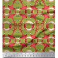 thumbnail image 1 of Soimoi Green Poly Georgette Fabric Life Ring & Anchor Hook Nautical Print Fabric by Yard 52 Inch Wide, 1 of 1