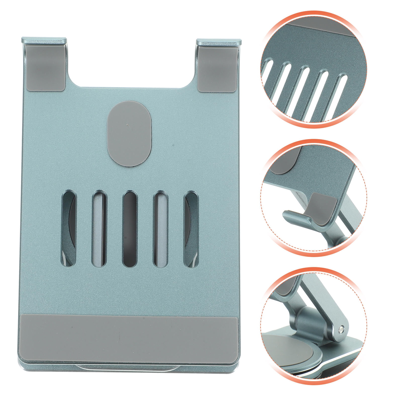 Raindrops Grey Foldable Phone Holder with Non Slip Base and Adjustable Height for Office and Home