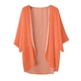 thumbnail image 4 of 2025 Chandail Limité Transparent à Manches Courtes pour Femmes, Cardigan en Mousseline à devant Ouvert pour Femmes, Haut de Chandail à Imprimé Léopard pour Femmes, 4 of 4