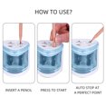 thumbnail image 5 of Battery Operated Pencil Sharpener for Colored Pencils 6-12mm, Heavy Duty Automatic Sharpener with Two Hole Design, Portable Electric Device for Office School Artists Adults Easy to, 5 of 5