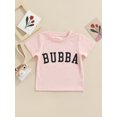 thumbnail image 2 of Kmbangi Enfants T-shirt Tops Lettre Impression Manches Courtes Col Rond Été Respirant Tops, 2 of 9