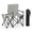 Grey, variant on Gymax Oversized Camping Chair w/Side Table 2 Storage Pockets Cup Holder for Fishing Black