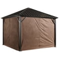 thumbnail image 1 of Sojag Dakota 10 x 10 x 7 ft Dark Brown Curtains for Gazebo, Polyester, 1 of 4