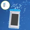 thumbnail image 1 of Fridja Waterproof Phone Pouch, Clear Screen Floatable Waterproof Phone Pouch, Universal Waterproof Cell Phone Case, Underwater Photography for Swimming, Rafting, Diving, 8.07×4.13in, Blue, 1 of 6