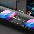 thumbnail image 4 of Luniquz Cell Phone Stand, Portable Phone Holder, Clear Phone Stand for Desk, Compatible with Phone 13 12 Pro Max Mini 11 Xr 8 Plus SE, Switch, Android Smartphone, Pad, Tablet, Desk Accessories, 4 of 8