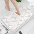 thumbnail image 1 of Absorbent Non Slip Foam Bath Mat with Machine Washable Soft Velvet Texture for Bathroom Kitchen Long Lasting Easy to Dry Anti Backing Relaxeds Feet 15.74x23.62in, 1 of 8