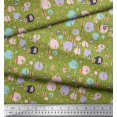 thumbnail image 2 of Soimoi Green polyester Crepe Fabric Dot & Arrow Tribal Printed Fabric 1 Yard 52 Inch Wide, 2 of 5