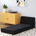 thumbnail image 3 of Novogratz The Flower Modular Chair and Lounger Bed with 5-in-1 Design, Black, 3 of 8