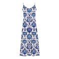 thumbnail image 5 of Ovzne Robes d'Été pour Femmes 2025 Robe pour Femme Robes d'Été pour Femmes Imprimé Sans Manches Col Rond Robe Décontractée Longues Robes Robe d'Été Imprimée Liquidation, 5 of 5