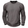 thumbnail image 1 of Hiiyo T-Shirt en Coton pour Homme à Manches Longues à Col Rond T-Shirt sous-Vêtement T-Shirt Décontracté Actif, 1 of 7