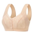 thumbnail image 1 of Besolor Plus Size Bras for Women Button Front Closure Wirefree Bralettes High Support Full Coverage Underwear, 1 of 6