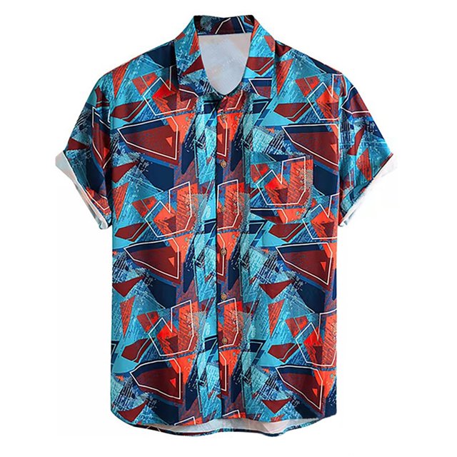 Birdeem Chemise Décontractée pour Homme à Manches Courtes Style Hawaïen de Vacances Blouse T-Shirt