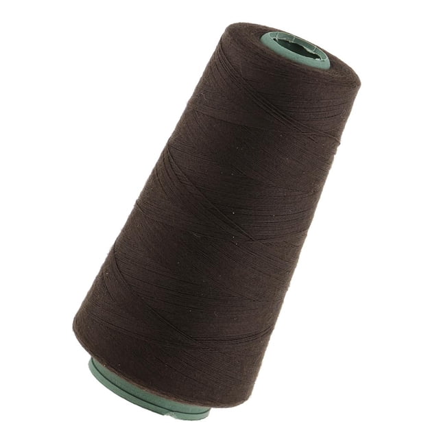 Cotton Weft Sewing Weave Decoration Thread Spool Yarn String Dark Brown 11 x 5cm