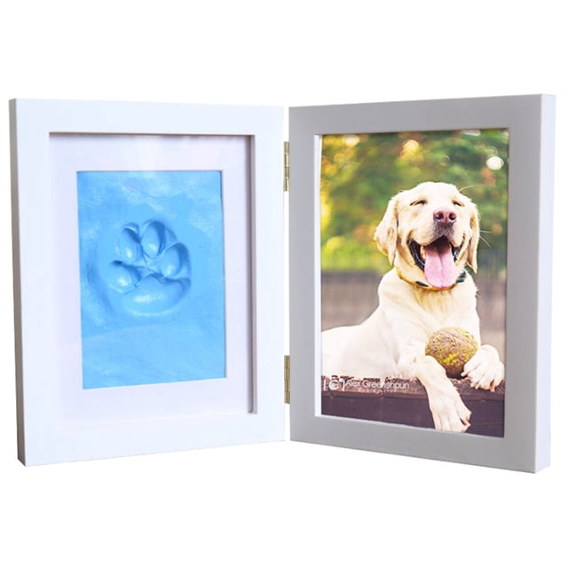 Pet Paw Print Ink Kit DIY Wooden Pet Memorial Picture Frame Dog Paw Photo Frame