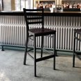 thumbnail image 2 of Bowery Hill Metal Restaurant Bar Stool in Black and Walnut, 2 of 9
