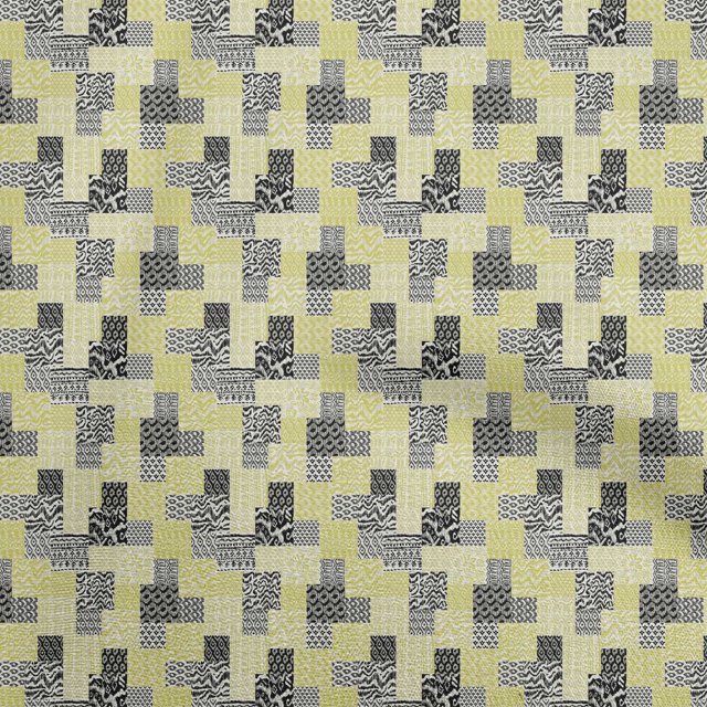 oneOone Rayon Olive Green Fabric Mix Ikat Craft Projects Decor Fabric Printed By The Yard 56 Inch Wide