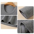 thumbnail image 3 of Lmnyox T-Shirt à Col Rond pour Femmes Manches Longues Décontracté Mode Basique Automne Hiver, 3 of 5