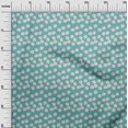 thumbnail image 3 of oneOone Cotton Poplin Turquoise Blue Fabric Floral Sewing Material Print Fabric By The Yard 56 Inch Wide-GL, 3 of 4