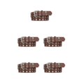 thumbnail image 1 of Baohd Ceinture Boucle en Alliage All Trend pour Jeans de Travail Résistant aux Rayures Punk Pin Café 105cm 5Set, 1 of 6